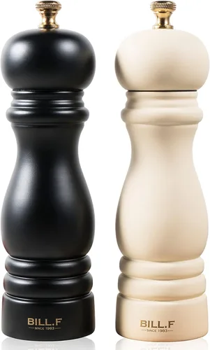 Miniatura 8 de BILL.F - Molinillo de pimienta, molinillo de sal y pimienta de madera, molinillo de sal manual de madera, juegos de molinillo de pimienta recargable