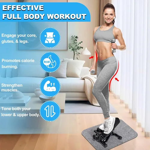 Miniatura 2 de TOPMAJOR Steppers para ejercicio en casa con capacidad de peso de 330 libras, bandas de resistencia y alfombrilla antideslizante para entrenamiento