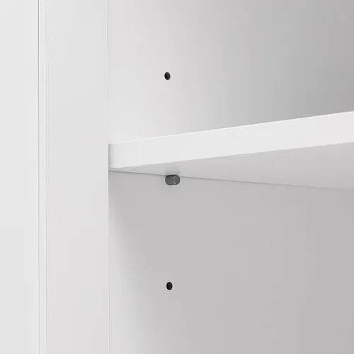 Miniatura 8 de Armario de almacenamiento/despensa, almacenamiento alto de madera con dos puertas con estantes ajustables, armario de despensa de cocina Blanco