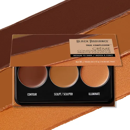 Miniatura 8 de Black Radiance True Complexion Crème Contour Paleta, define, esculpe y resalta: ligero a medio Ligero a mediano.