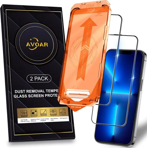 Miniatura 40 de Paquete de 2 protectores de pantalla de privacidad para iPhone 13 Pro Max /14 Plus [kit de alineación automática] vidrio templado, protección