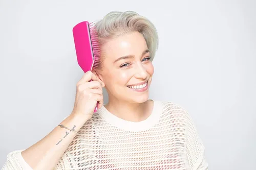 Miniatura 6 de FRAMAR Cepillo de pelo de paleta para mujeres, cepillo húmedo para cabello grueso, cepillos de cabello húmedo para mujeres, cepillo desenredante