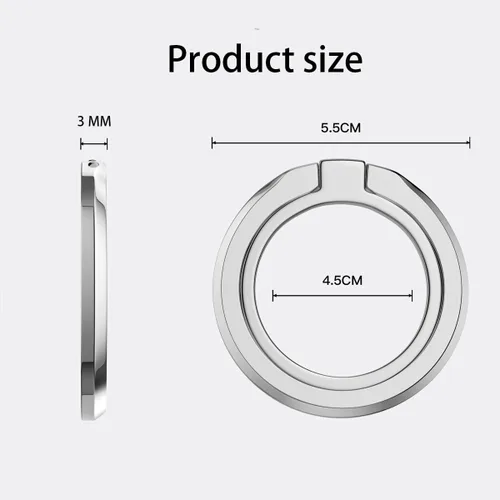 Miniatura 2 de Soporte magnético para teléfono celular MagSafe, agarre magnético para teléfono, anillo de teléfono con soporte ajustable para iPhone 15/14/13/12