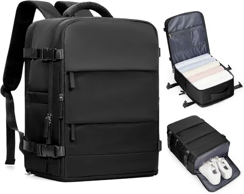 Miniatura 28 de coofay Mochila de viaje, para laptop, unisex, aprobada para aviones, bolsa de mano, equipaje, para artículos personales, para debajo del asiento