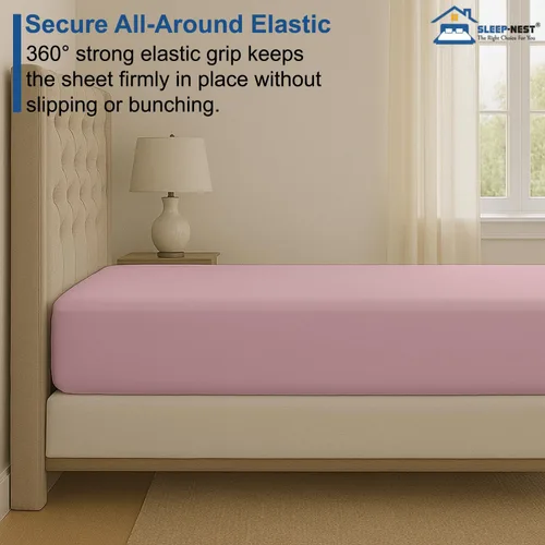 Miniatura 3 de SLEEP-NEST Sábana bajera ajustable tamaño individual, 600 hilos, 100% algodón egipcio de fibra larga, elástico en todo el contorno para colchones