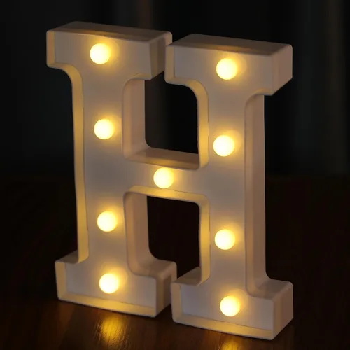 Miniatura 28 de Letras Iluminadas, Luces de Letras LED 26 del Alfabeto, Letra Iluminada Decorativa, Letras de Marquesina LED que Funcionan con Pilas para Fiesta