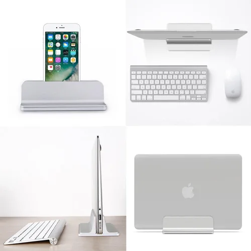 Miniatura 2 de Soporte para computadora portátil, cuna para portátiles, base ajustable, soporte para MacBook Dell Hp Surface iPad - Plata