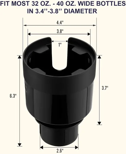 Miniatura 5 de SEVEN SPARTA Paquete de 2 soportes expansores de portavasos para automóvil, base ajustable, compatible con Yeti de 20/26/30 onzas, Hydro Flasks