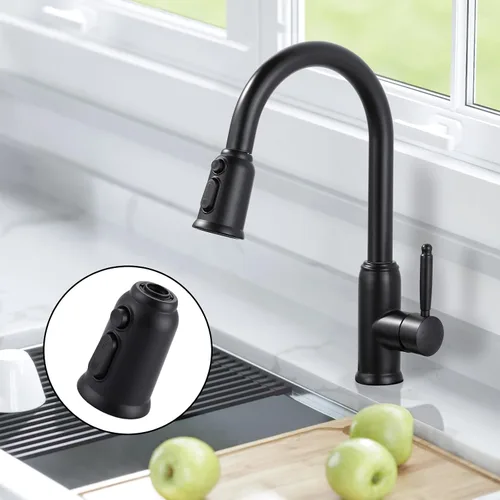 Miniatura 4 de Reemplazo de cabezal de grifo extraíble, cabezal rociador de grifo de cocina de 3 funciones con 9 adaptadores, boquilla de pulverización de cabezal