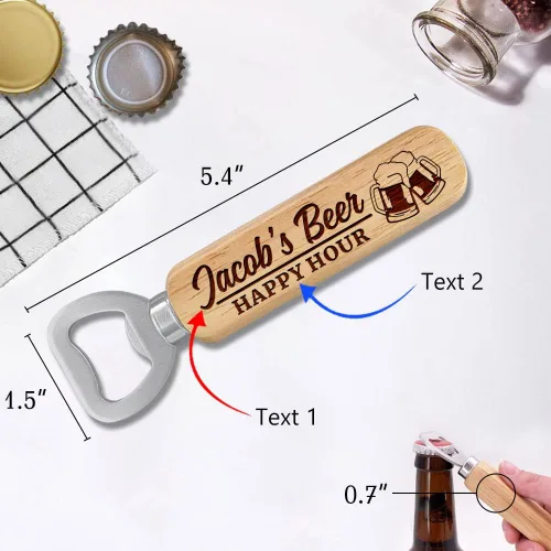 Miniatura 2 de Regalos de cerveza, abrebotellas de madera personalizados, regalo para él, padrino de boda, hermano, novio, padre, regalos únicos para el día