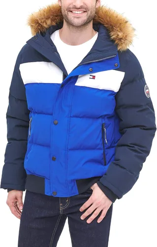 Miniatura 26 de Tommy Hilfiger Chaqueta Bomber de Esnórquel Acolchada de Tela Ártica para Hombre (Estándar y Tallas Grandes)