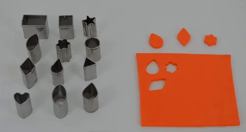 Miniatura 2 de Sculpey - Cortadores de arcilla de metal Premo (12 unidades), diseño geométrico
