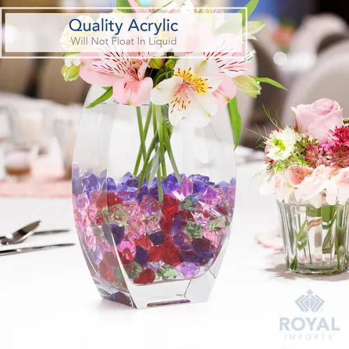 Miniatura 7 de Royal Imports Piedras acrílicas de cristal de hielo para rellenos de jarrones, dispersión de mesa de fiesta, boda, fotografía, decoración