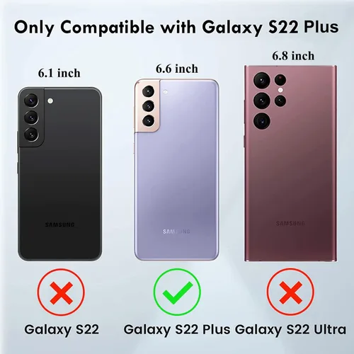 Miniatura 2 de J.west Funda para Galaxy S22 Plus 5G de 6.6 pulgadas, con purpurina brillante translúcida translúcida y colorida, diseño de lámina fina de ópalo