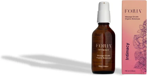 Foria Awaken Aceite de excitación con botánicos orgánicos + aceite de masaje Foria con kit de botánicos orgánicos