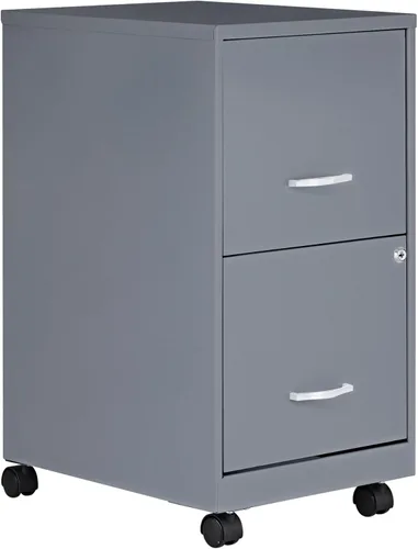 Lorell LYS - Archivador móvil con tirador cromado F/F, color plateado