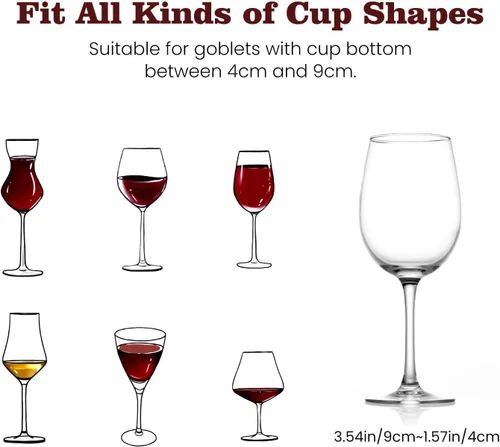 Miniatura 3 de Nuovoware Estante para copas de vino, soporte para copas de vino, 8 filas, color dorado profundo