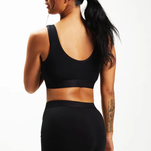 Miniatura 3 de TomboyX Brasier suave, bralette de algodón con cuello redondo para mujer, sin relleno, de bajo impacto, (XS-6X)
