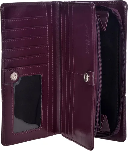 Miniatura 3 de Shag Wear Cartera de mano vegana con cremallera para mujer, con bonitos diseños de naturaleza, Inspirado en la naturaleza, Constelaciones Púrpura