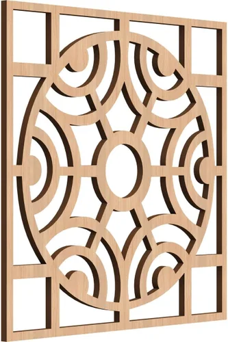 Miniatura 5 de Walton Paneles de pared decorativos de madera con calado, pequeños, 11 3/8 pulgadas de ancho x 11 3/8 pulgadas de alto x 1/4 pulgadas de alto, nogal