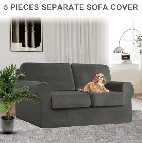 Miniatura 163 de Funda para Sofá de Terciopelo, Fundas Elásticas para Sofá para Funda Principal Separada/Respaldos y Cojines de Asiento, Funda para Sofá, para Fundas