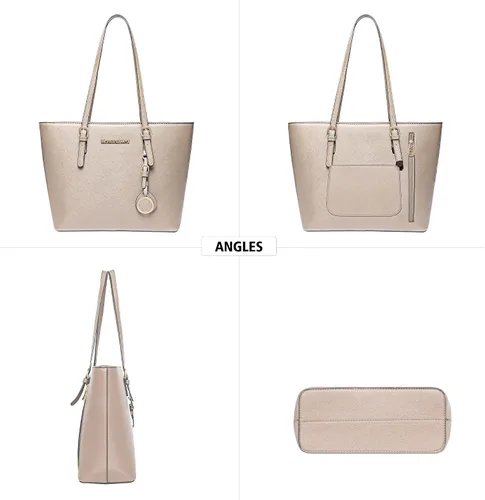 Miniatura 3 de Montana West Bolso de mano para mujer bolso de hombro de cuero vegano tamaño grande y mediano juego de 2 monederos