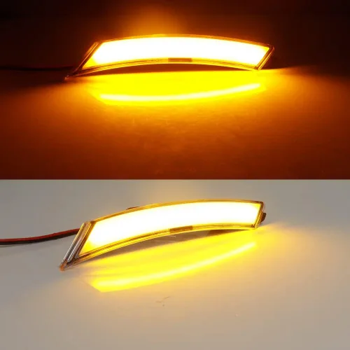 Miniatura 5 de Faros Laterales Delanteros LED de Lente Clara y Ámbar Compatibles con 2006-2010 Pontiac Solstice, 2007-2010 Saturn Sky