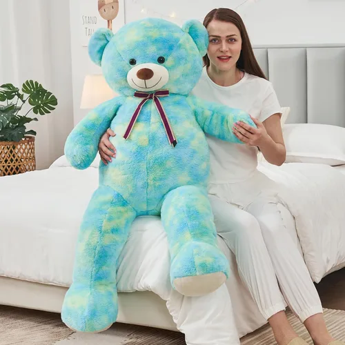 Miniatura 3 de Tezituor Oso de peluche grande de 59 pulgadas, animal de peluche negro gigante para baby shower, Navidad, día de San Valentín o cumpleaños, oso