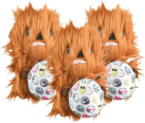 Miniatura 8 de STAR WARS FF19495 - Juguete chirriante para mascotas, peluche de Chewbacca Rebel y huevo de Pascua de 6 pulgadas, juguete relleno de Chewbacca