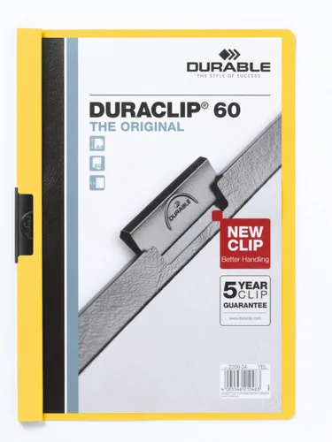 Miniatura 4 de DURACLIP® 60 carpetas de clip A4 con capacidad para hasta 60 hojas de papel A4, clip de resorte de metal fuerte, paquete de 25 carpetas