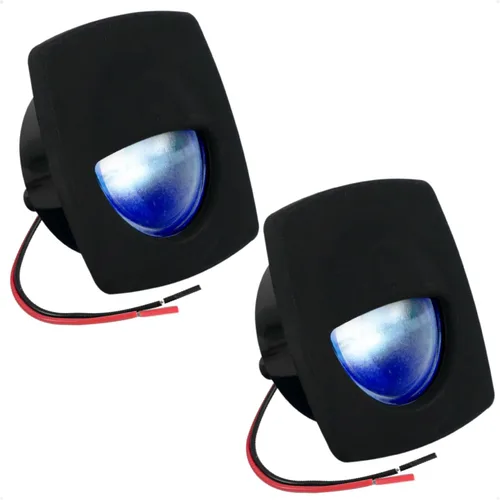 Miniatura 12 de Five Oceans - Luz LED de pasadizo para embarcación, luces LED azules de cortesía marinas, cuadradas para interior de barco, cubierta, cabina