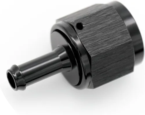 Miniatura 14 de Recta 6AN hembra giratoria a 1/4 "empuje en manguera adaptador de montaje de púas aluminio negro