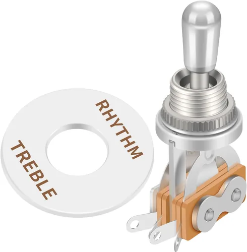 Miniatura 7 de DaierTek Selector de pastilla de interruptor de palanca de guitarra de 3 vías para guitarra eléctrica Gibson Epiphone Les Paul (punta negra)