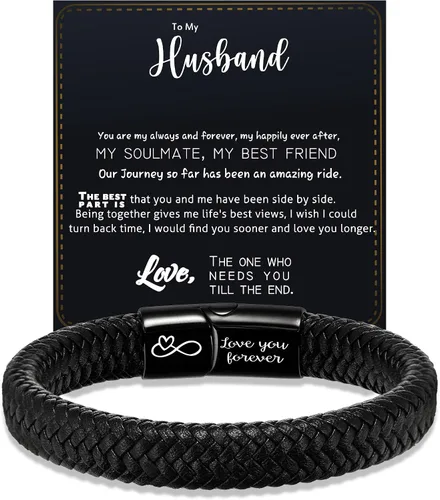 Miniatura 15 de Regalos para el día del padre, regalos de graduación para hombres, pulsera de cuero para hombre, relleno de calcetines para adolescentes, regalos