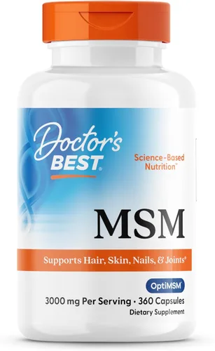 Miniatura 7 de Doctors Best MSM, apoya el cabello, la piel, las uñas y las articulaciones, sin OMG, sin gluten, 3000 mg por porción, 180 cápsulas