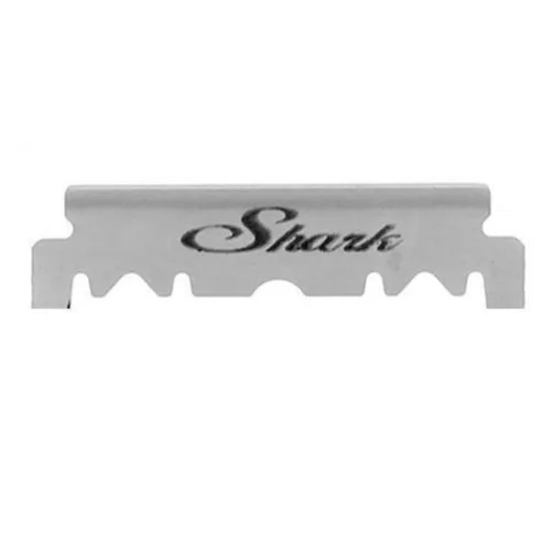 Miniatura 2 de Hoja de afeitar de filo recto Shark para navaja de barbero, de acero inoxidable extraordinario, 100 hojas de afeitar para navajas de barberos