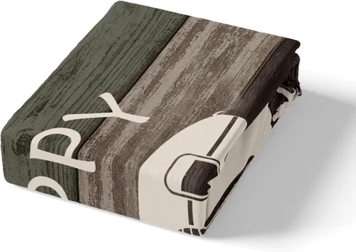 Miniatura 4 de Funda de edredón Happy Camping, juego de ropa de cama con temática de cámper para niños, funda de edredón de estilo rústico para decoración