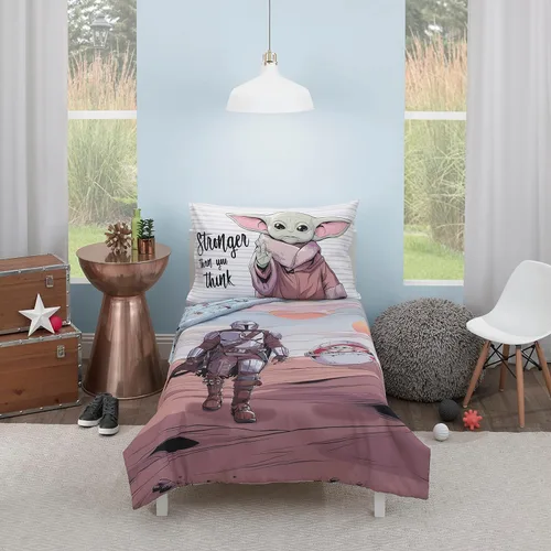 Miniatura 19 de Disney Mickey Mouse y sus amigos - Juego de cama para niños pequeños de 4 piezas - Sábanas ajustadas, funda de almohada, sábana encimera y edredón