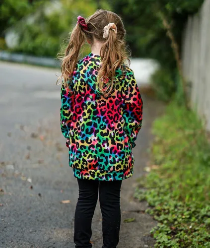 Miniatura 4 de uideazone - Sudadera con capucha y diseño gráfico tridimensional con bolsillo, para niñas de 4 a 14 años.