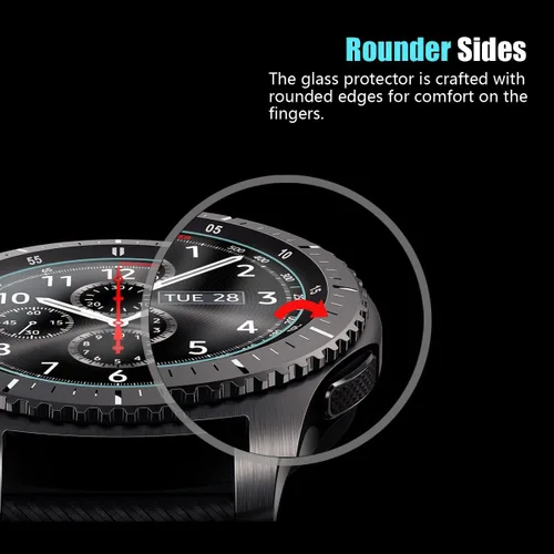 Miniatura 5 de [Paquete de 4] Protector de pantalla de vidrio templado para Samsung Galaxy Watch 4 Classic 1.811 in/Watch 1.811 in