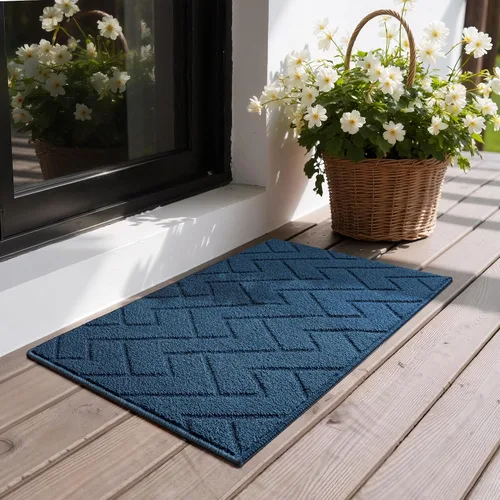 Miniatura 33 de GRANNY SAYS Tapete para puerta, de 32 x 20 pulgadas, tapete de bienvenida para exteriores, antideslizante, absorbe la suciedad para la entrada