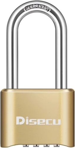 Cerradura de combinación de 4 dígitos resistente, grillete de 2.5 pulgadas de largo, impermeable, para exteriores, para armario de gimnasio escolar,