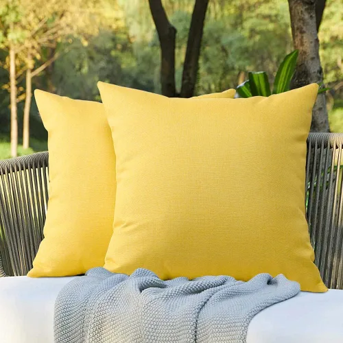 Miniatura 11 de OTOSTAR Paquete de 2 fundas de almohada impermeables para interiores y exteriores de 18 x 18 pulgadas, fundas de almohada decorativas para jardín