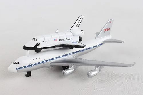 Miniatura 9 de Daron Space Mission - Juego de juguetes Boeing 747 y transbordador espacial, auténticas representaciones de naves espaciales, juegos empaquetados