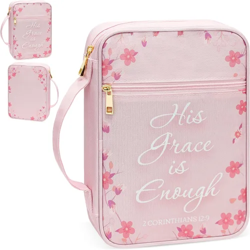 Miniatura 20 de GUEER Funda para Biblia para hombres, Portabiblia, Funda para Biblia Bolsa Organizadora de Transporte, con Cremallera y Bolsillos para Biblia