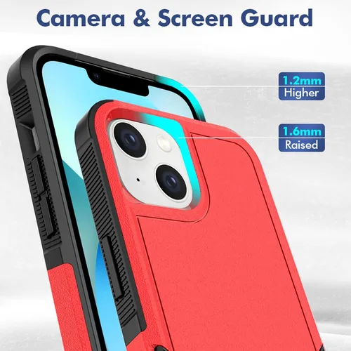 Miniatura 3 de MDCN Funda resistente para teléfono: protección de doble capa, a prueba de golpes, resistente con protector de pantalla, prueba de caídas de grado
