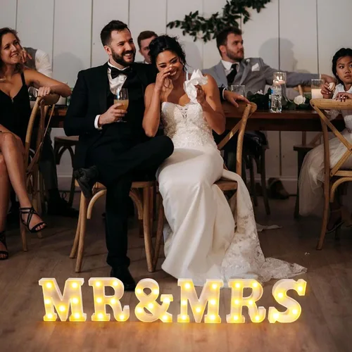 Miniatura 6 de JUSTOTRY 6 letras LED con luz LED de 6.2 pulgadas, brillantes e independientes, para boda, aniversario, celebración, compromiso, banquete, boda