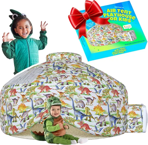 Miniatura 15 de Skywin Tienda de Aire para Niños (77" x 50") Se Construye en 30 Seg, Tiendas para Niños Pequeños de Interior para Juego Imaginativo, Espaciosas