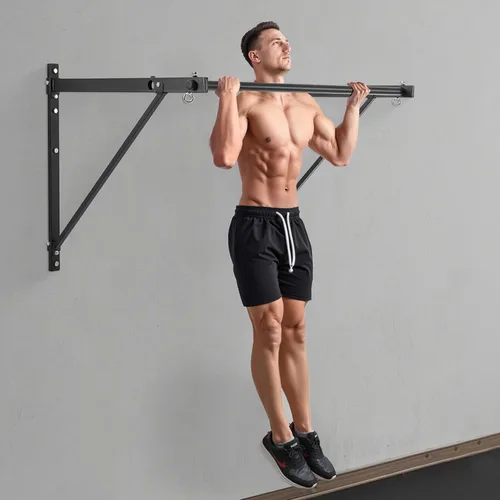 Miniatura 8 de VEVOR Pull Up Bar, Multi-Grip Wall Mounted Pull Ups, 50 in Width Multifunctional Chin Up Training Station, Heavy Duty Steel Upper Body Workout Bars
