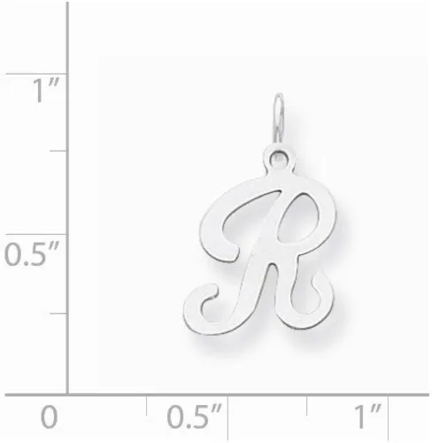 Miniatura 2 de Plata de Ley 925Maciza con Sello inicial R Colgante